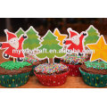 beautiful and colorful 3d christmas paper cake toppers/cake stands